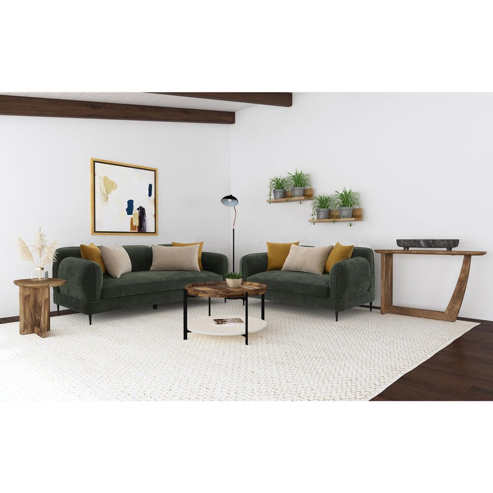 Coaster Jade Stationary Loveseat in Green, , large
