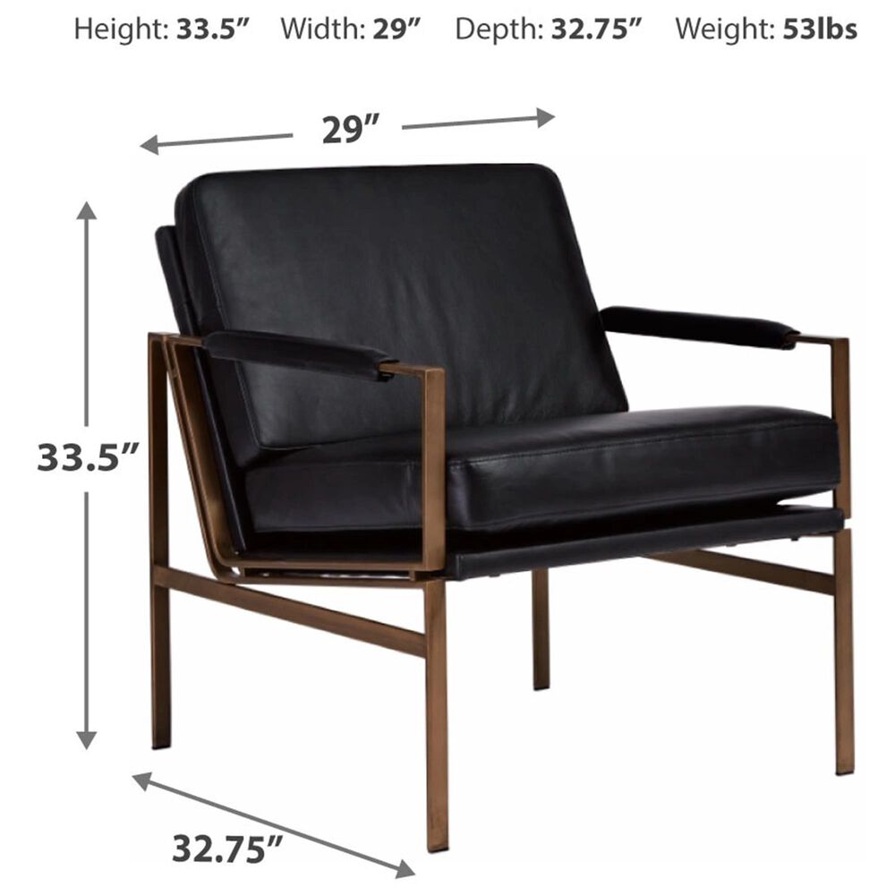Ashley Puckman Leather Accent Chair in Black, , large
