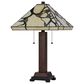 Cal Lighting Blossom Tiffany Table Lamp with Pull Chain Switch in Dark Bronze, , large