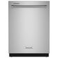 KitchenAid 3-Piece Kitchen Package with 30" Electric Slide-In Range, 24" Built-In Bar Handle Dishwasher, and 30" Over- The-Range Oven in Stainless Steel, , large