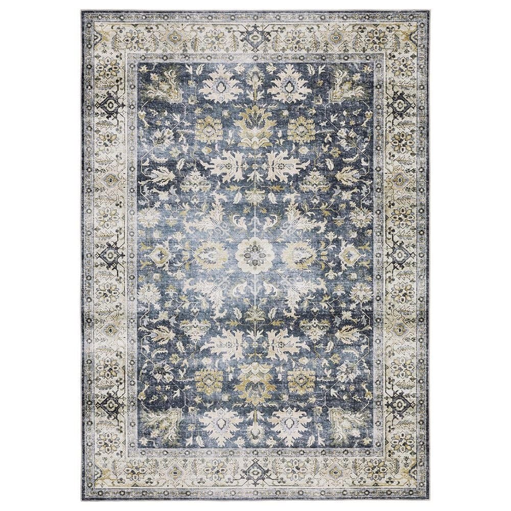 Oriental Weavers Charleston Floral 5" x 7" Blue Area Rug, , large