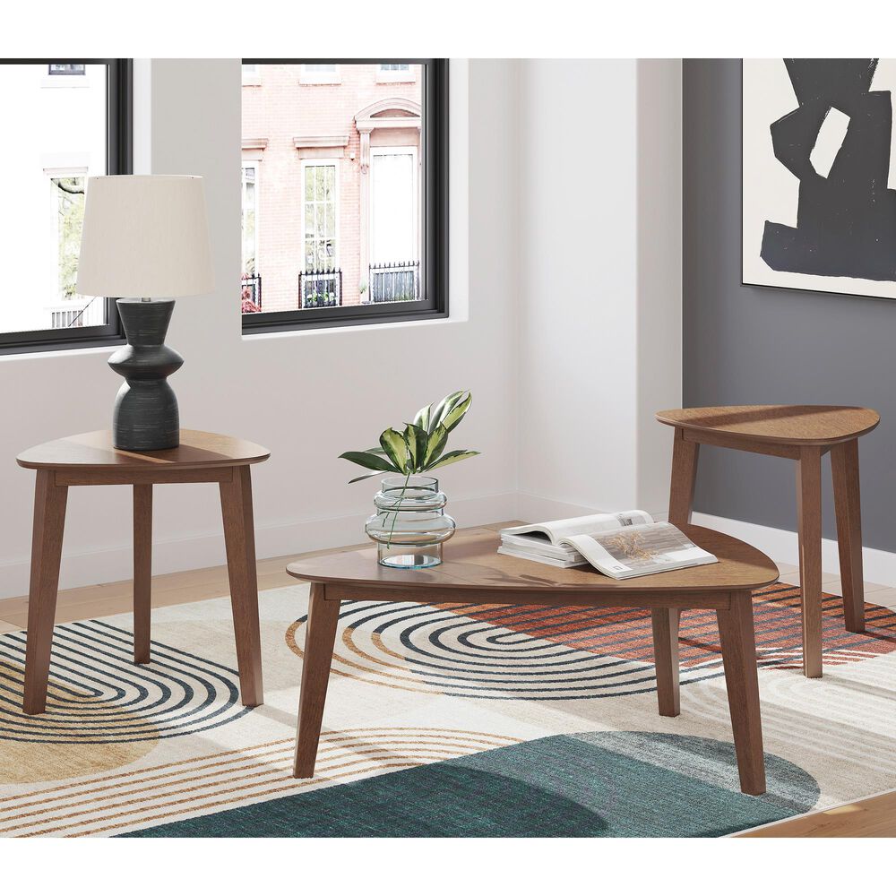 Ashley Lyncott Occasional Table Set in Brown &#40;Set of 3&#41;, , large