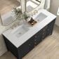 James Martin Vanities Myrrin 60" Double Vanity in Carbon Oak with 3 cm White Zeus Quartz Top, , large