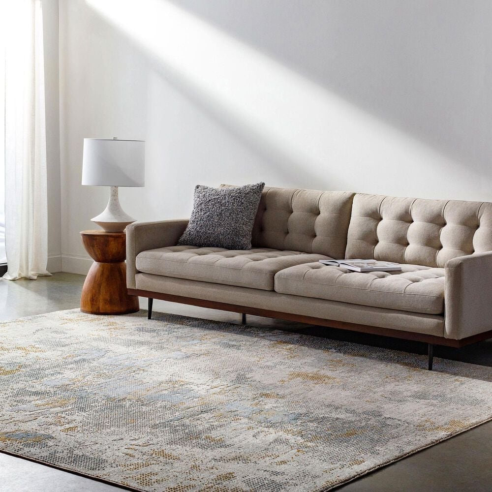 Surya Dresden DRE-2321 Medium Gray, Gray, White, Denim, Mustard and Light Slate 12&#39; x 15&#39; Area Rug, , large