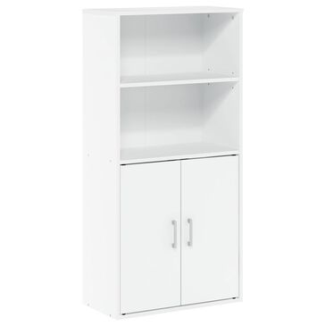 Homlux 4-Tier Open Shelf Display Bookcase in White, , large