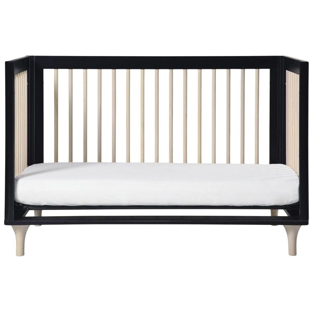 Babyletto Lolly 3-in-1 Convertible Crib with Kit in Black and Washed Natural, , large