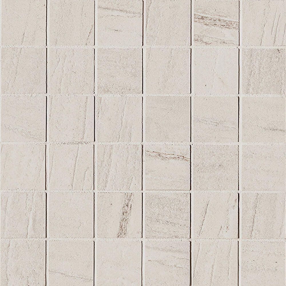 MS International Malahari White 2" x 2" Square on 12" x 12" Porcelain Mosaic Sheet, , large
