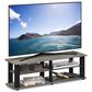 HOMLUX 43.3" Modern Entertainment Center TV Stand in French Oak Grey and Black, , large