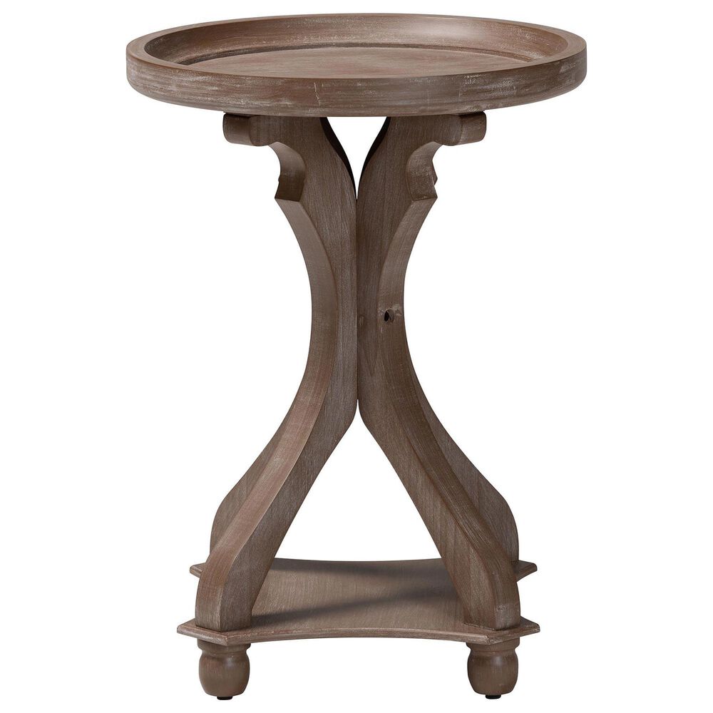 Baxton Studio Westlyn End Table in Antique Brown, , large