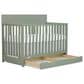 Evolur Meadowbrook 4-In-1 Convertible Crib with Drawer in Meadow Green, , large