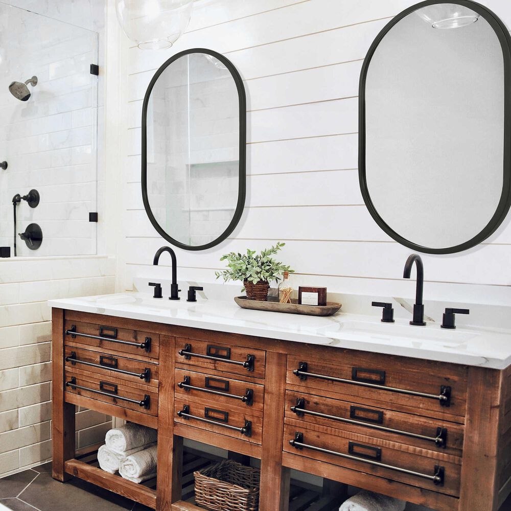 Salt &amp; Light 32&quot; x 20&quot; Wall Mirror in Matte Black, , large