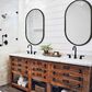 Salt & Light 32" x 20" Wall Mirror in Matte Black, , large