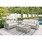 Ashley Seton Creek Stationary Patio Loveseat in Gray, , large