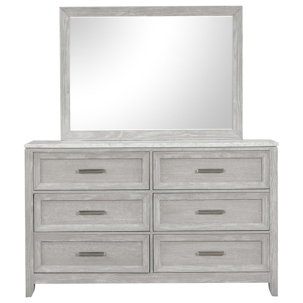 New Heritage Design Fiona 4-Piece Queen Bedroom Set in Mist Gray, , large