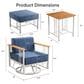 Sunwell Garden 5-Piece Patio Chat Set in Blue, , large