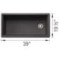 Blanco Inteos 39" Undermount Single Bowl Kitchen Sink in Cinder, , large