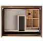 James Martin Mantova 23.6" Single Vanity in Mid-Century Walnut and Matte Black with 3 cm Glossy White Composite Stone Top and Rectangular Sink, , large