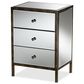 Baxton Studio Nouria 3-Drawer End Table in Silver, , large
