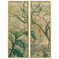 Paragon 17" x 49" Gold Chinoiserie I Wall Decor in Green (Set of 2), , large