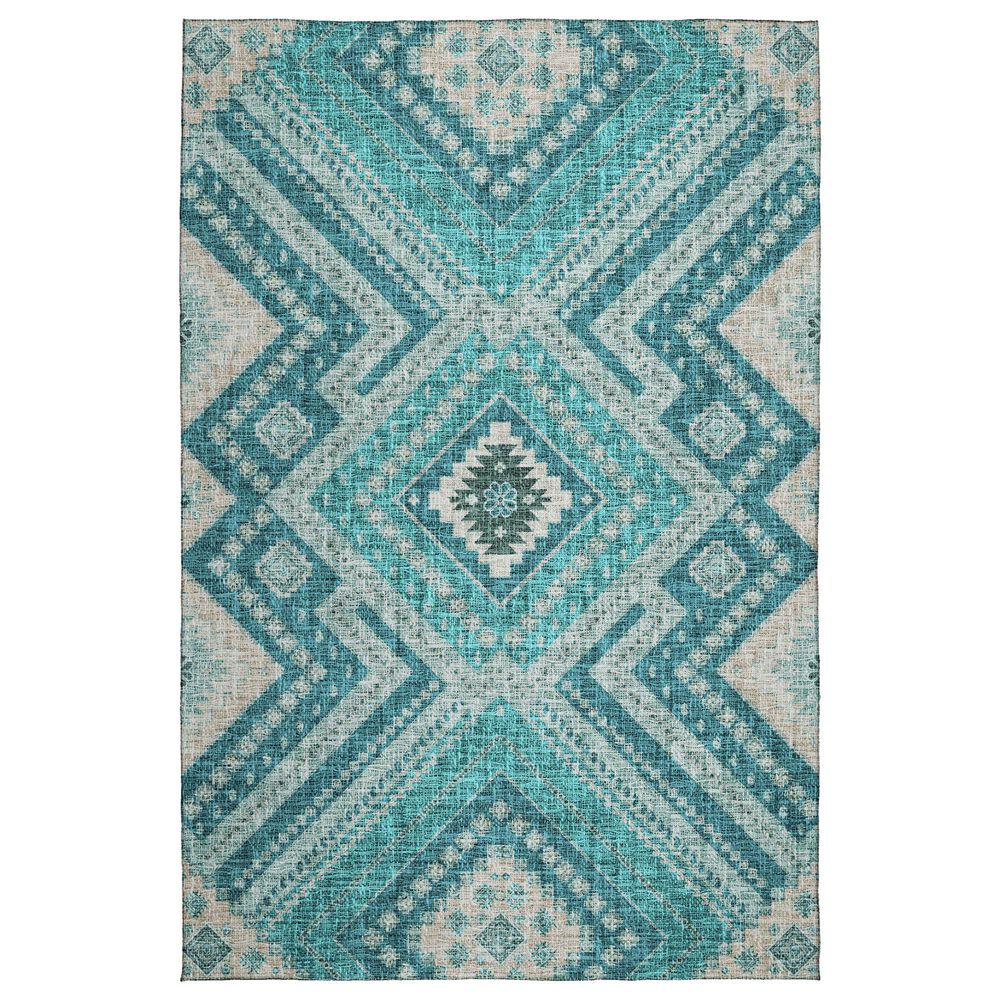 Dalyn Rug Company Portico PO5 Teal 5" x 7"6" Area Rug, , large