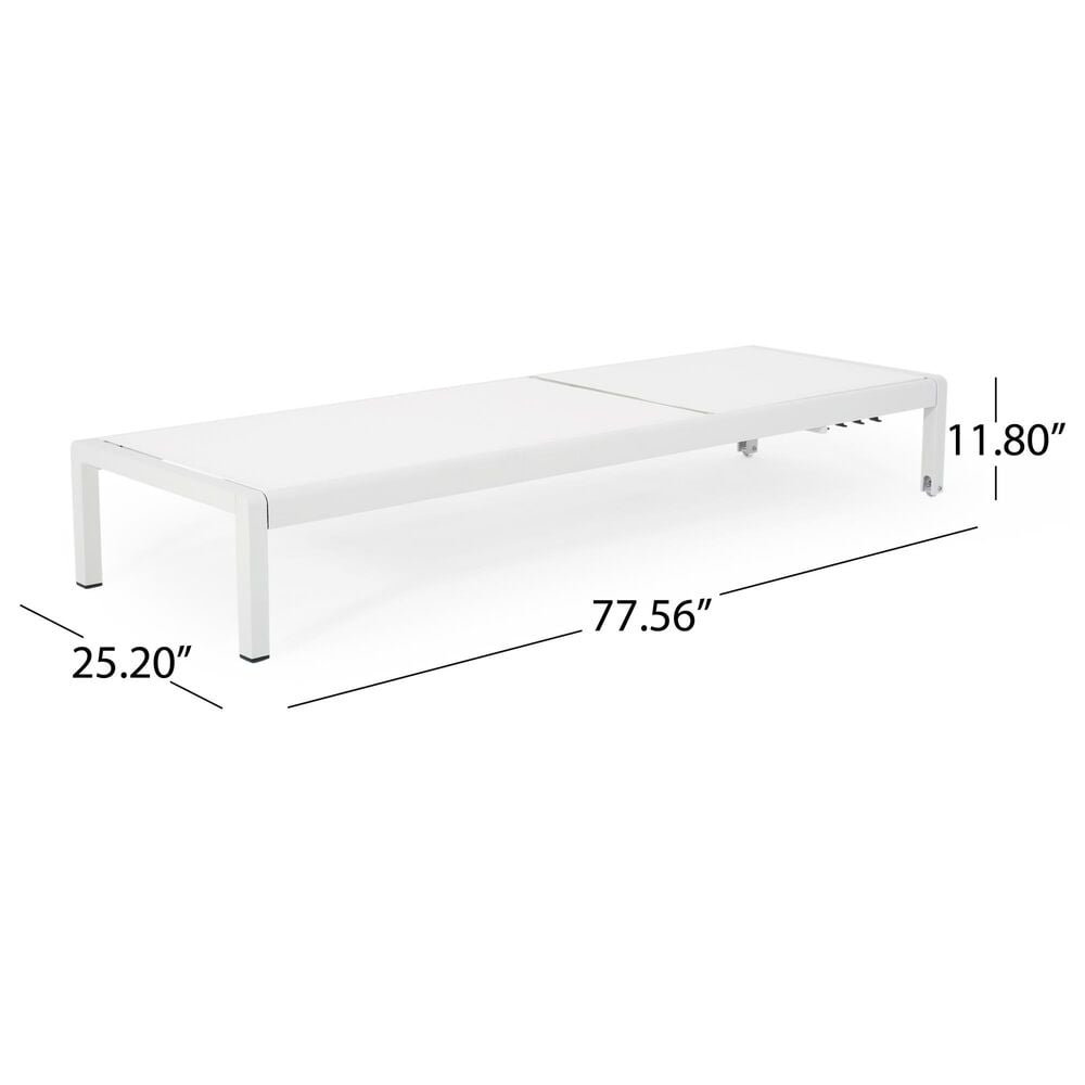 Hearth and Haven Cape Coral Outdoor Chaise Lounge in White, , large