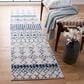 Safavieh Tulum 2" x 9" Ivory and Navy Runner, , large