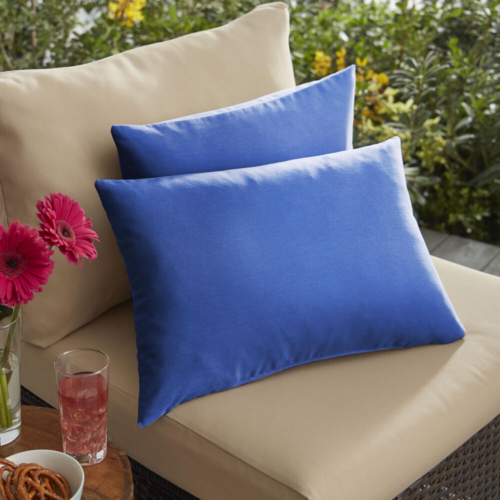 Sorra Home Sunbrella 13" x 20" Pillow in Canvas True Blue (Set of 2), , large