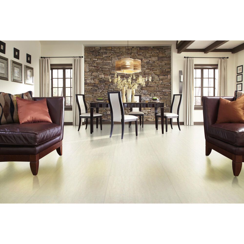 Happy Feet International Quarry Tile Travertine 18" x 36" Luxury Vinyl Tile, , large