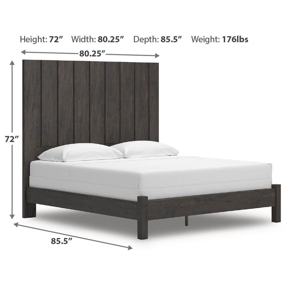 Ashley Fraluna King Panel Bed in Charcoal, , large
