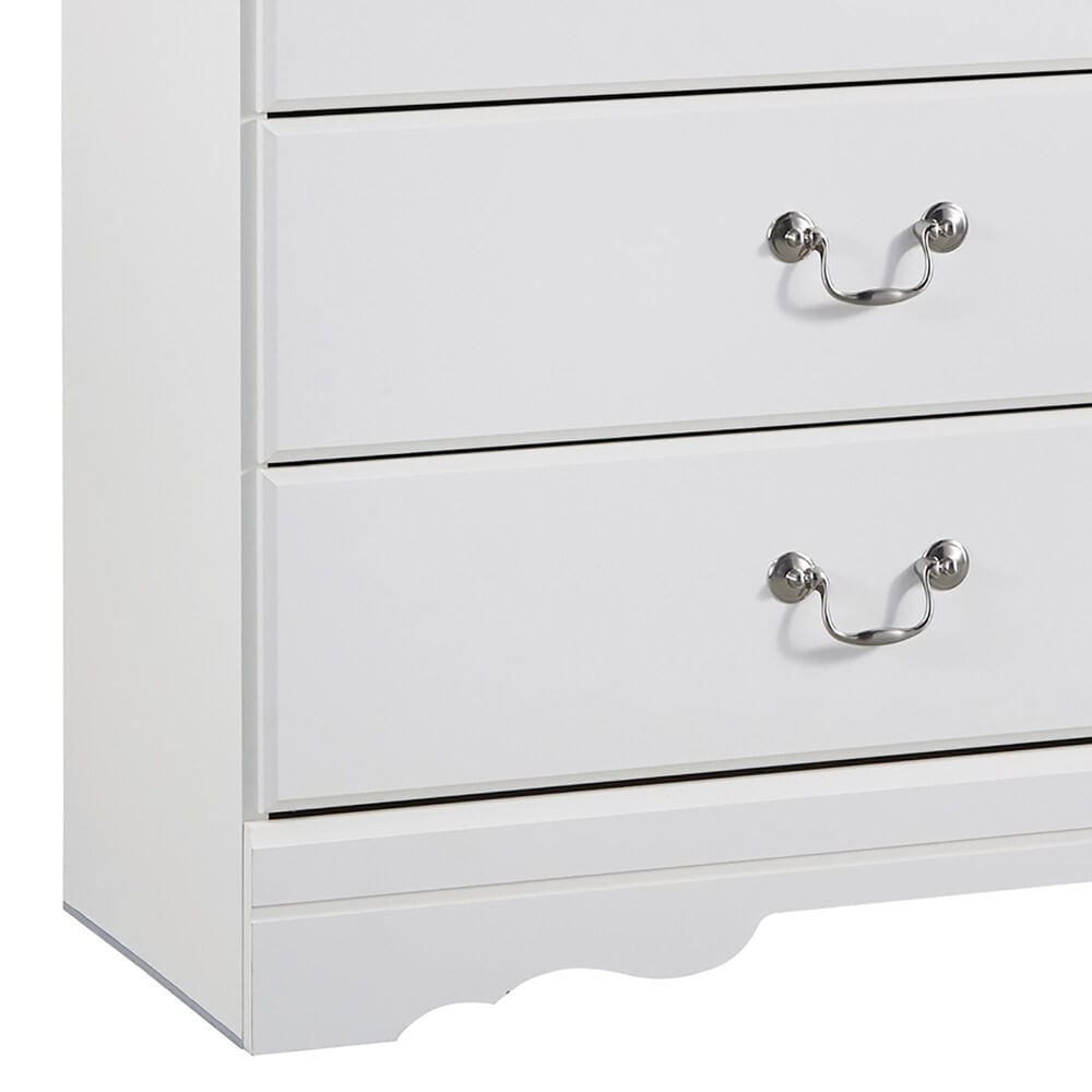 Ashley Anarasia 6-Drawer Dresser and Mirror in White, , large
