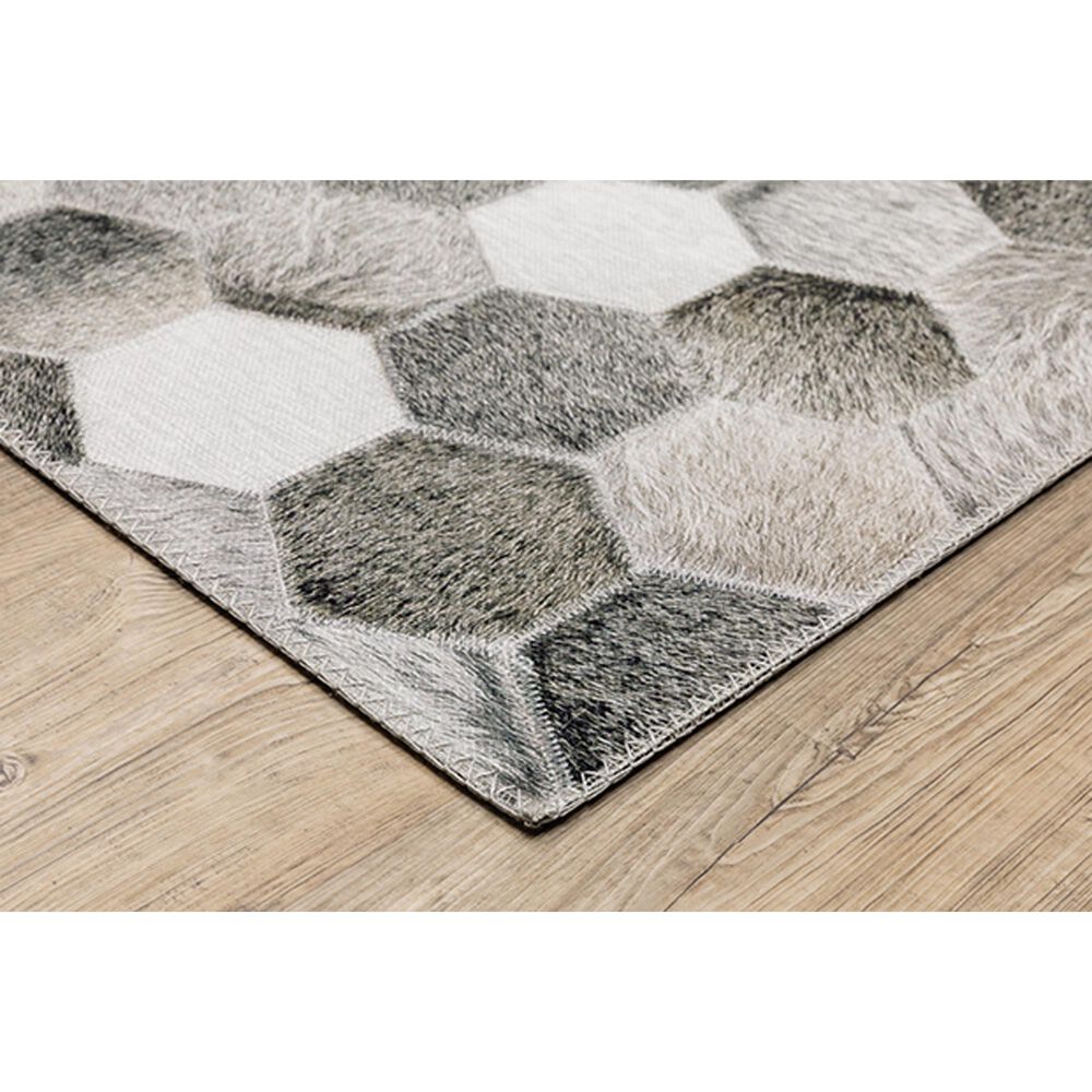 Oriental Weavers Myers Park MYP17 2&#39; x 8&#39; Grey Runner, , large