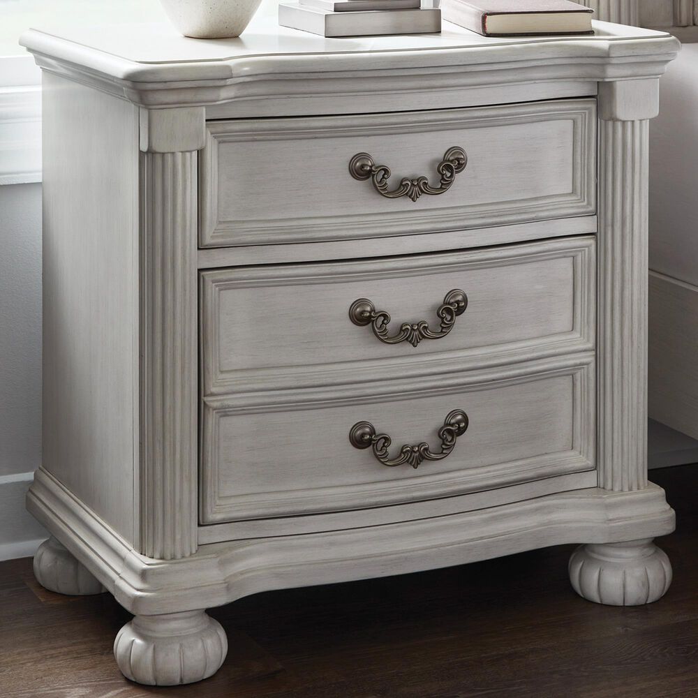 Ashley Montelaine 3-Drawer Nightstand in Antique White, , large