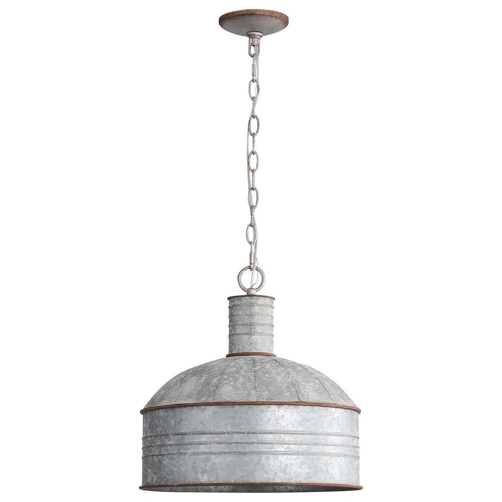 Golden Lighting Tinsmith 1-Light Mini Pendant in Aged Galvanized, , large