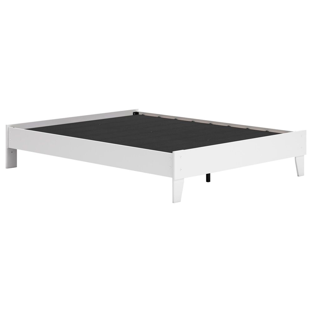 Ashley Socalle Queen Platform Bed in Matte White, , large