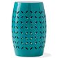 Hearth and Haven Lilac Outdoor Metal Side Table with Cylindrical Design in Teal, , large