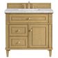 James Martin Vanities Lorelai 36" Single Vanity in Light Natural Oak with 3 cm Carrara White Marble Top, , large