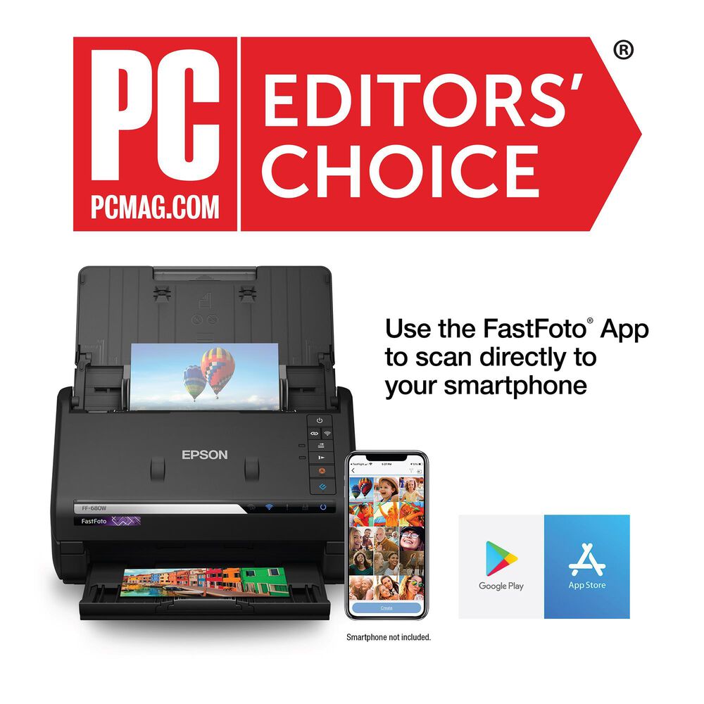 Epson FastFoto FF-680W Wireless Document Duplex Scanner, , large