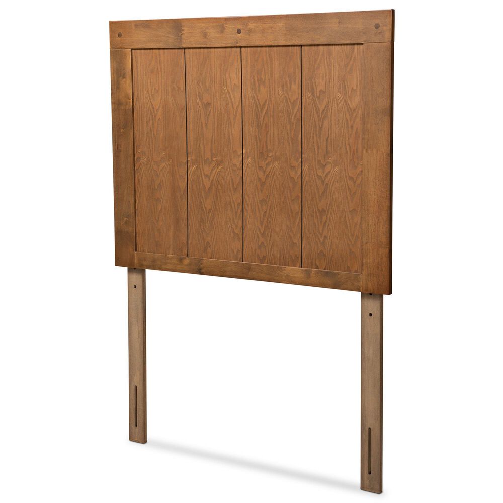 Baxton Studio Patwin Twin Panel Headboard in Ash Walnut, , large