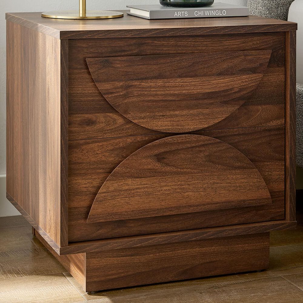 Modway Bulwark 2 Drawer Nightstand in Walnut, , large