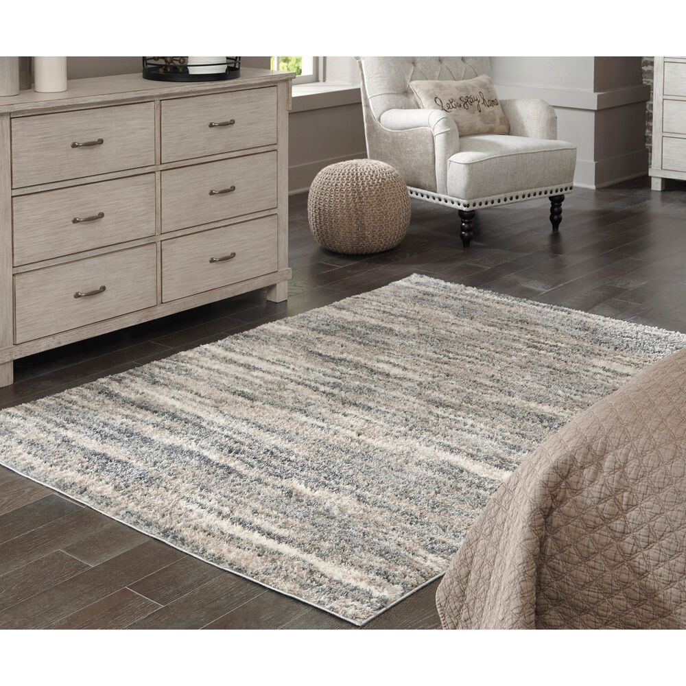 Ashley Gizela 7&#39;10&quot; x 10&#39; Ivory, Beige and Gray Area Rug, , large