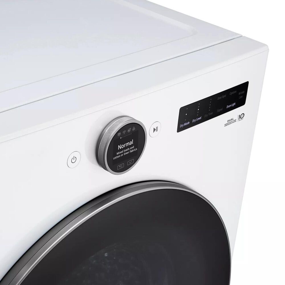 LG 7.8 Cu. Ft. Mega Capacity Smart Front Load Dryer with Dual Inverter Heat Pump in White, , large