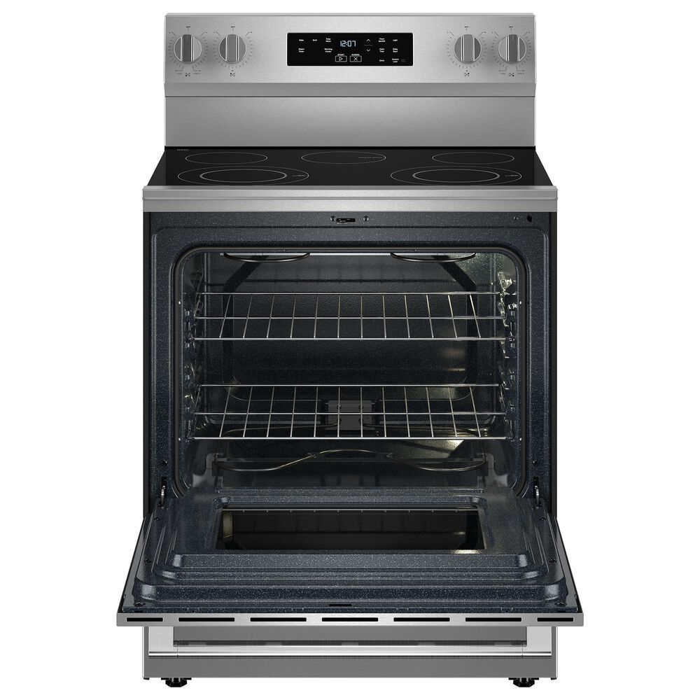 Maytag 5.3 Cu. Ft. Freestanding Electric Range with Steam Clean in Stainless Steel, , large