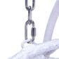 Leisuremod 2-Seat Hanging Egg Swing Chair with Orange Cushion in White, , large