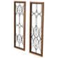 Maple and Jade 31" x 11" Geometric Wall Decor with Beaded Accents in Brown and Black (Set of 2), , large