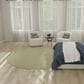 Nourison Courtyard Ivory and Green 8" Round Indoor/Outdoor Area Rug, , large