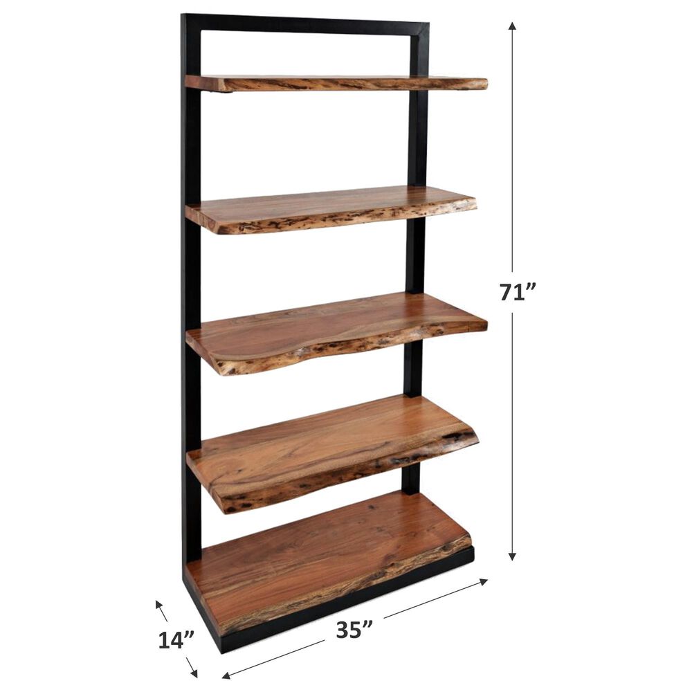 Waltham Nature's Edge 5-Shelf Bookcase in Natural, , large