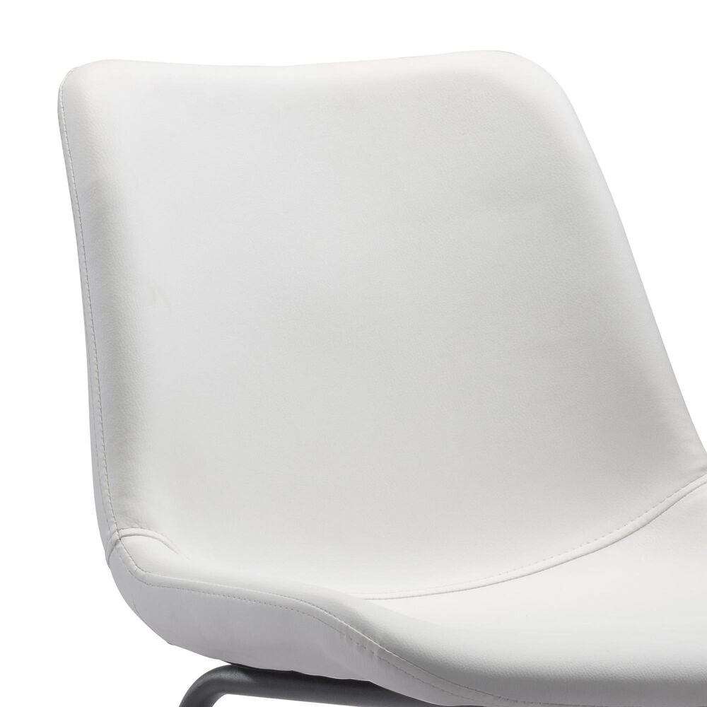 Zuo Modern Byron Counter Chair in White/Black, , large