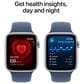 Apple Watch SE GPS + Cellular 44mm Silver Aluminum Case with Denim Sport Band - S/M, , large