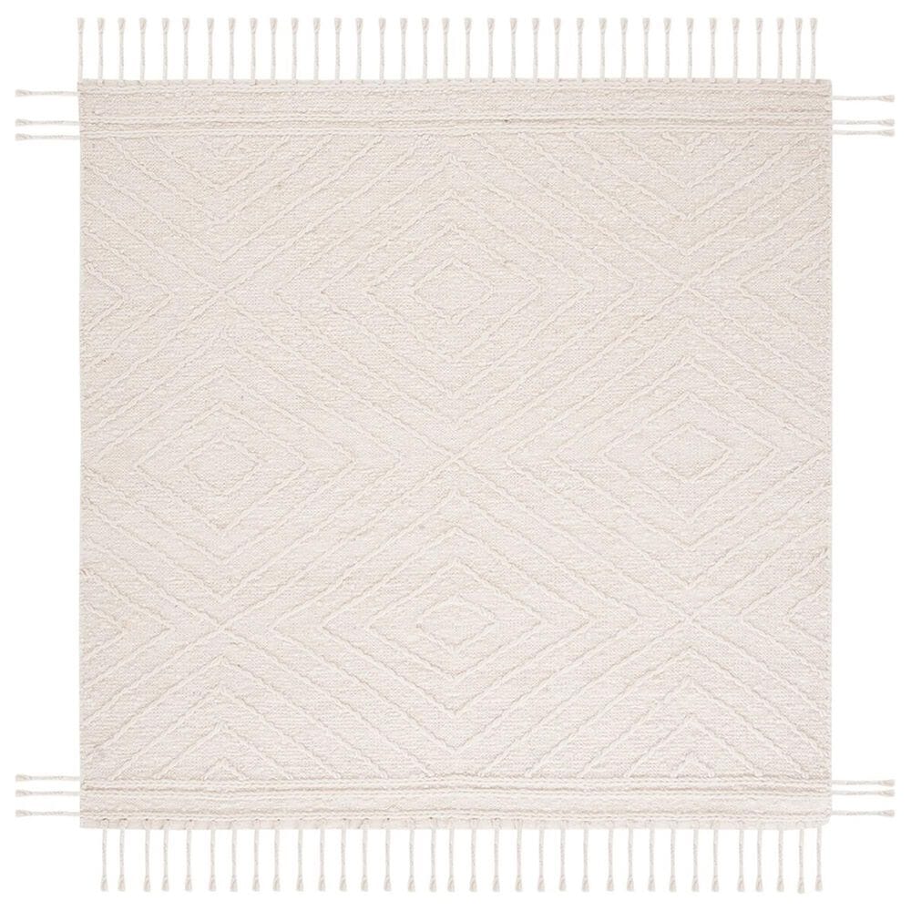 Safavieh Natura NAT333A 6" Square Ivory and Black Area Rug, , large