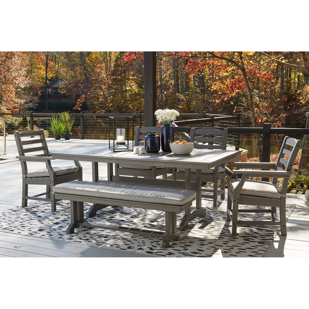 Ashley Visola Patio Bench in Gray, , large